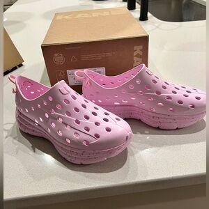 Kangol Pink Platform Slip-On Clogs